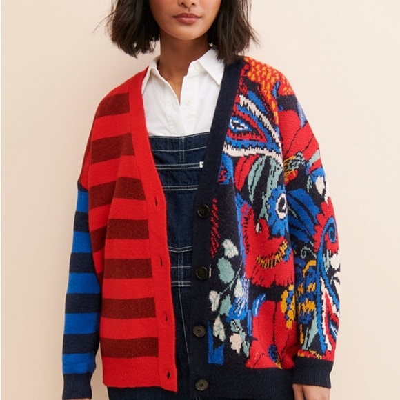Farm Rio Colorful Patterned Women's Sweater - Picture 1 of 13
